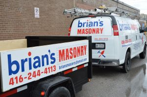 Car Lettering and Decal - Brian's Masonry Truck Letting and Decal - Vinyl Wrap Toronto - Stickers