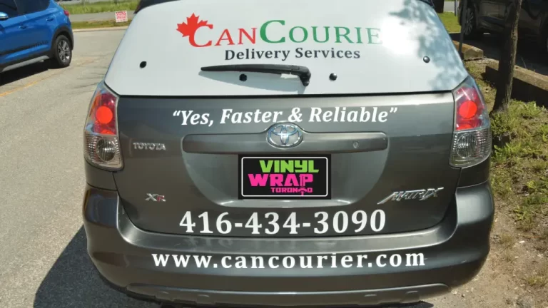 Vinyl Wrap Toronto - Vehicle Wrap In Toronto - Car Wrap - Angle of car lettering