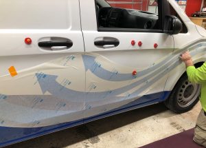 Vinyl Wrap Toronto Mercedes Metris 2020 Avery Dennison White Van Partial CoolCheck Install