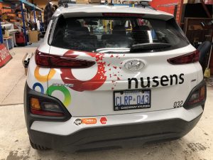 Vinyl Wrap Toronto Hyundia Kona 2019 Avery Dennison White Car Decals Nusens Rear