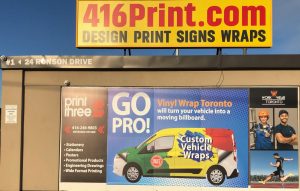 Vinyl Wrap Toronto - Window Signage 2019 Yellow Banner Fitness365 Front Sign
