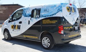 Vinyl Wrap Toronto Nissan Compact Cargo 2019 Avery Dennison White Van Partial Metro Jet Wash Rear