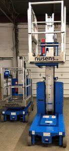 Vinyl Wrap Toronto Genie Vertical Mast Lift 2019 Avery Dennison Blue Equipment Decal Nusens