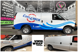 Vinyl Wrap Toronto GMC Savannah 2019 Avery Dennison White Truck Decal CoolCheck Collage - Van Decals Cost