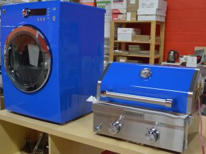 Vinyl Wrap Toronto Random BBQ Washing Machine Blue - Equipment Wrap Cost
