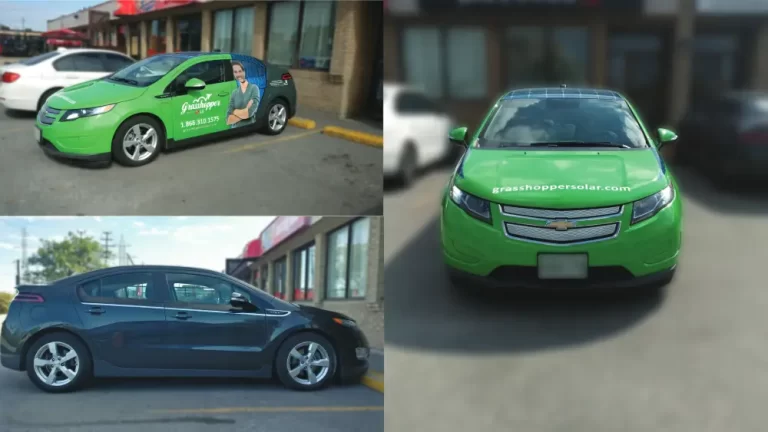Vinyl Wrap Toronto Chevrolet Volt 2017 Avery Dennison Green Car Partial Grasshopper Collage - Vinyl Wrap Cost