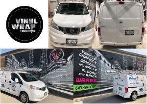 Vinyl Wrap Toronto Nissan NV200 2018 Avery Dennison White Van Decal Home Free (2) Collage - Van Decals Cost