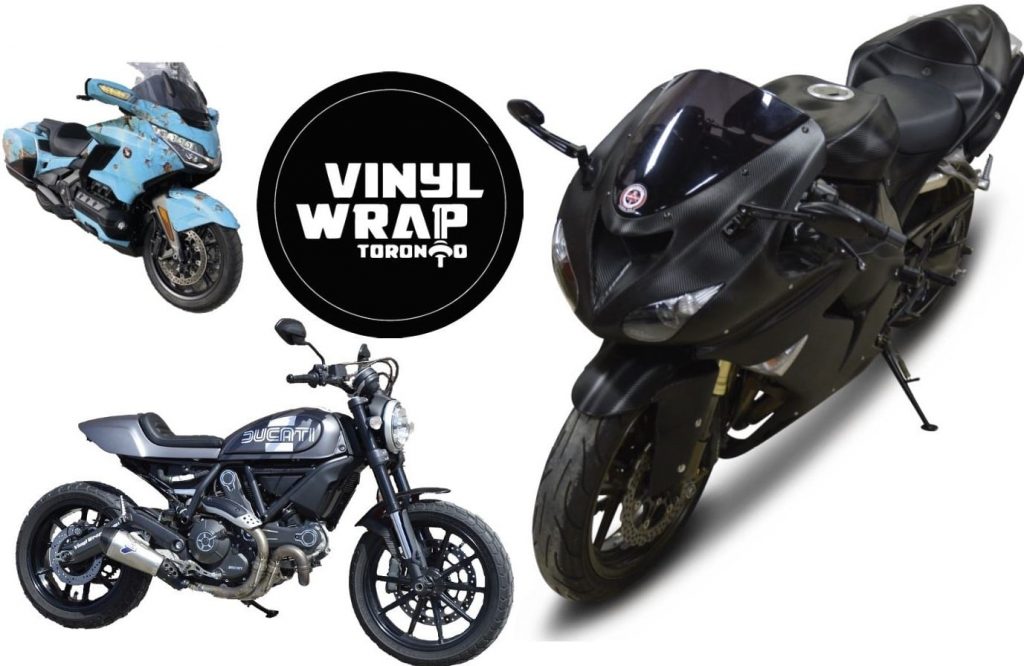 Vinyl Wrap Toronto Black Matte Bike Motorcycle Ducatti Honda - Vinyl Wrap Cost