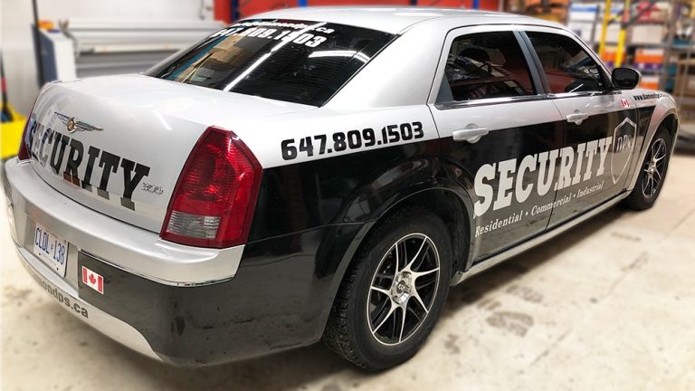 2005 Chrysler 300 Decals DPS side back - Vinyl Wrap Toronto - Lettering & Decals - Partial Car Wrap Cost