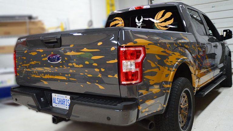 Ford F-150 2019 Super Crew 5.5 Box Decals - Personal 4 - Vinyl Wrap Toronto - Lettering & Decals - Car Wrap Cost