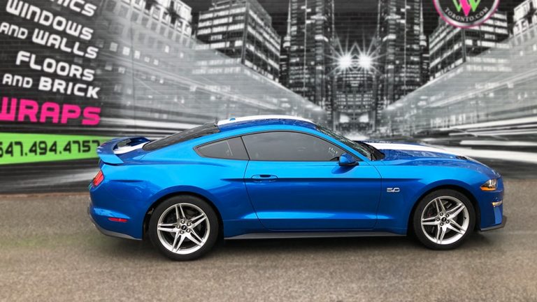 Ford Mustang 2019 Decals Personal side vinyl wrap Toronto - racing stripes, auto tinting, decals, Etobicoke, Car Wrap cost
