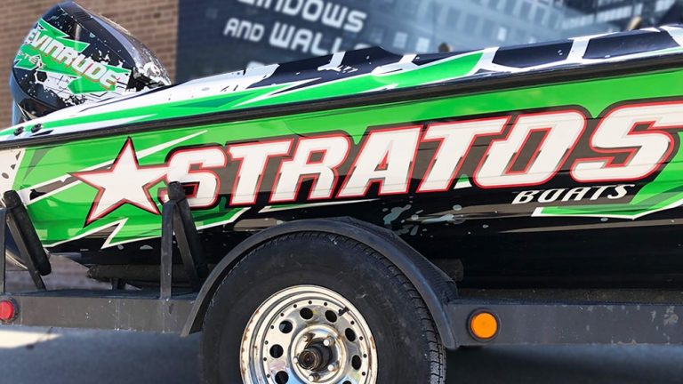 Full Wrap - Boat - Roshan - Avery-Dennison - Stratos Boat Evinrude - Right - Side-After - Vinyl Wrap Toronto - Boat Wrap in GTA - Custom Boat Wrap Cost in GTA