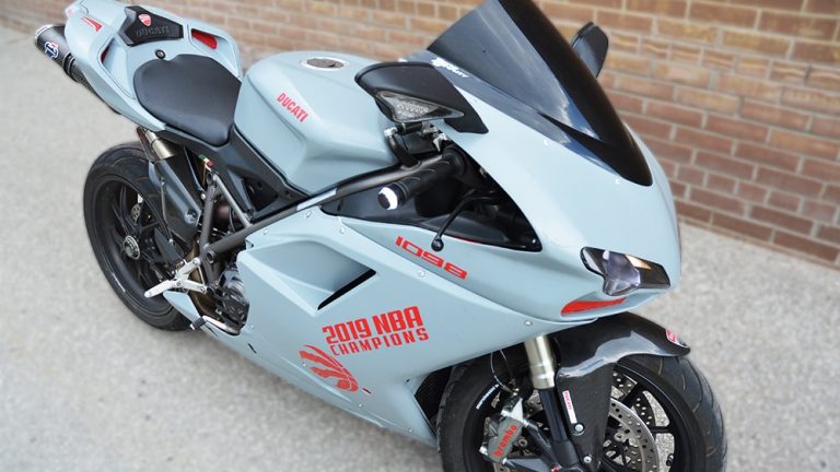 Full Wrap Motorcycle Ducati Side After - Vinyl Wrap Toronto - Vehicle Wrap in Mississauga - Custom Motorcycle Wrap Cost in GTA