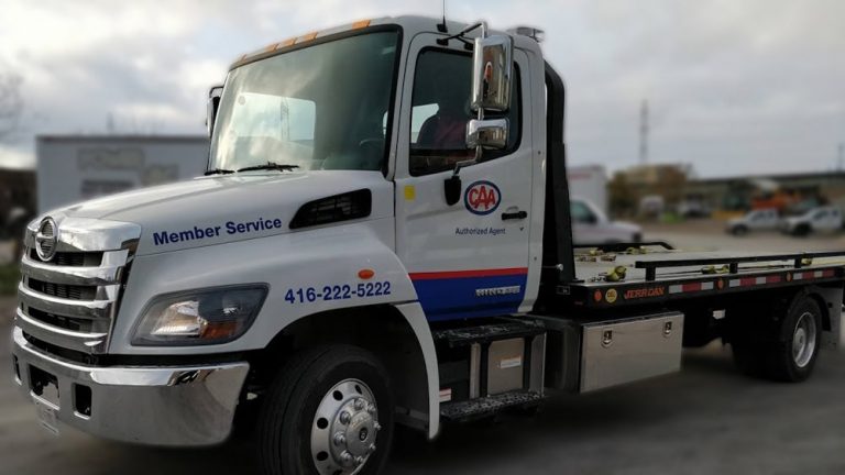 Hino - 258 - 2019 - Decals - CAA - Lettering - Vinyl Wrap Toronto - Avery Dennison & 3M - Vehicle Wrap in Mississauga - Custom Truck Decals Cost in Toronto GTA