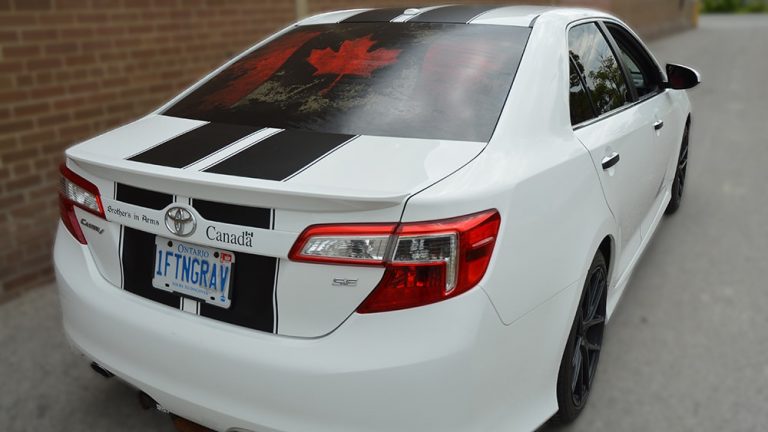 Toyota - Camry - SE - 2019 - Car Lettering & Decals - Personal - Vinyl Wrap Toronto - Racing Stripes - Vehicle Wrap In Mississauga - Custom Vehicle Wrap Cost