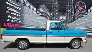 Vehicle Decals - Ford F100 - Lettering and Decals - Personal - Side - Vinyl Wrap Toronto - Avery Dennison - Vehicle Wrap in GTA - Truck decals cost