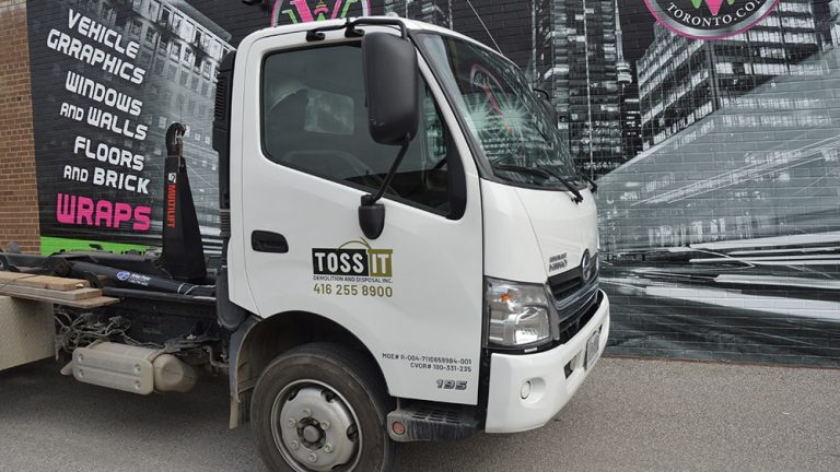 2016 Hino 195 - Decals - Toss It done by Vinyl Wrap Toronto - Print Shop in Toronto - Truck wrap in GTA