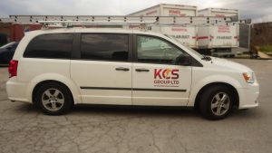 KCS - Dodge Grand Caravan - 2011 - Decals - side - Vinyl Wrap Toronto - Lettering & Decals - Truck Wrap - Car Wrap in Brampton - Custom van decals near me