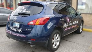 Nissan - Rogue - 2016 - Lettering and Decals - Magic Touch - Car Wrap in GTA - Avery and 3M vinyl