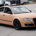 Audi A4 2006 - Full Car Wrap - VinylWrapToronto.com - Sand Vinyl Wrap Toronto - Vehicle Wrap - Side Front - Personal - Car wrap price