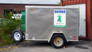 Steve's Bicycle Trailer - Charity - Vinyl Wrap Toronto - BAOBAB Side - Custom trailer wrap in GTA