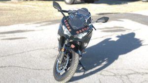 Motorcycle Naruto Decals Kawasaki Ninja 400 - VinylWrapToronto.com - Vehicle Wrap in GTA - Avery Dennison - 3M - Front - Custom vehicle decals in GTA