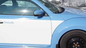 Volkswagen Beetle - Full Wrap - Personal - Disney - Cinderella Theme - Avery Dennison - Vinyl Wrap Toronto - After - Closeup - Custom vehicle wrap in GTA