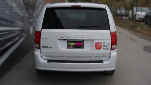 Dodge Caravan 2020 - Commercial Van Decals - VinylWrapToronto.com - The Salvation Army - Vinyl Stickers - Back - custom decals