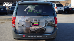 Dodge Caravan - Custom Full Van Wrap - Vinyl Wrap Toronto - Avery Dennison- Back - Custom Van Wrap - RockBottom Basements