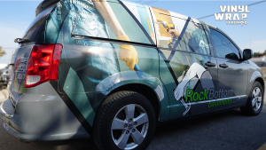 Dodge Caravan - Custom Full Van Wrap - Vinyl Wrap Toronto - Avery Dennison - Side Closeup - Custom Van Wrap cost- RockBottom Basements