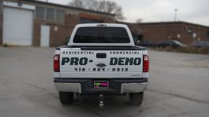 Ford F-250 Commercial Truck Decals and Lettering - VinylWrapToronto.com - Vehicle Wrap in Toronto - Avery Dennison - After - Back - decals for trucks