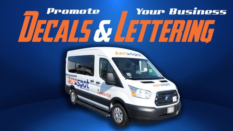 Ford Transit 2018 - Commercial Decals and Lettering - Aerospot - Parking Near Airport - Avery - Vehicle Wrap - Cover - Car wrap cost - contact page