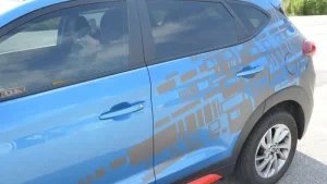 Hyundai Tuscan 2018 Personalized Partial Car Wrap Vinyl Wrap Toronto SUV Wrap