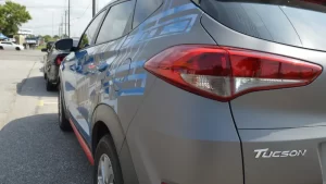 Hyundai Tuscan 2018 Personalized Partial Car Wrap tailgate