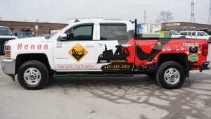 3 Types of Vehicle Wraps and Their Advantages - Vinyl Wrap Toronto - Henao General Contractor Partial Wrap After