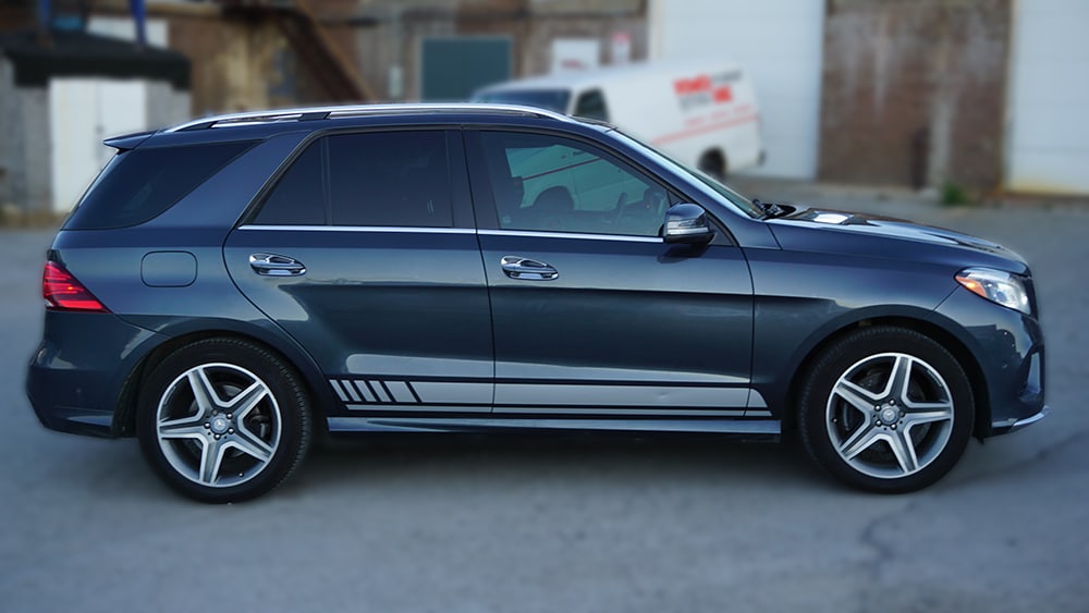 Mercedes GLE 350D - VinylWrapToronto.com - Racing Stripes - Vehicle Wrap - Decals - Car Wrap in Toronto - Car Branding