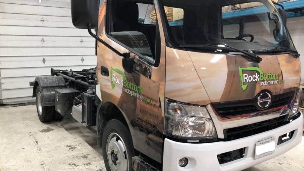 Vinyl Wrap Toronto - Vehicle Wrap In Toronto - Print Shop - Rock Bottom Front - Full Truck Wrap