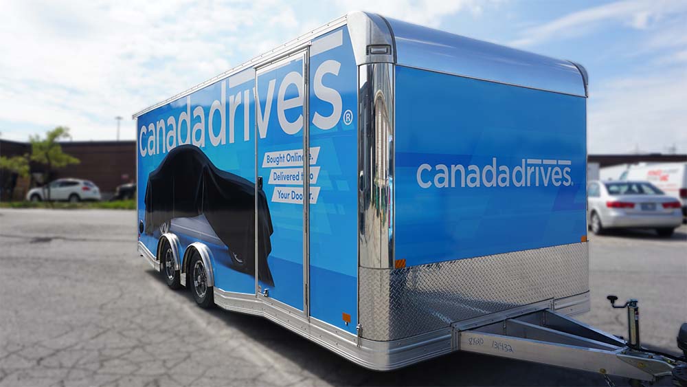 Canada Drives - Full Trailer Wrap - Passenger Front Angle