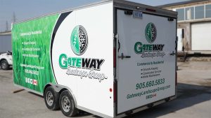 Gateway Landscape Group - Trailer Wrap - Back Driver Side Angle