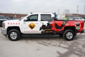 Henao General Contractor - Partial Pickup Truck Wrap - Left Side