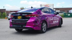 Parcial Wrap - Lettering & Decals - Hyundai Elantra - Moonlight Tattoo - 3M - Back Passenter Side
