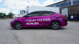 Parcial Wrap - Lettering & Decals - Hyundai Elantra - Moonlight Tattoo - 3M - Driver Side