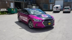 Parcial Wrap - Lettering & Decals - Hyundai Elantra - Moonlight Tattoo - 3M - Front Passenter Side