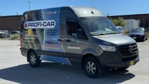 Partial Wrap - Mercedes Benz Sprinter High Roof - Avery Dennison - Canada Profi Lubricants Inc - Passenger Front view