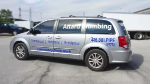 Lettering & Decals - Dodge Grand Caravan - Attard Plumping - Driver Side View