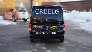 Lettering & Decals - Nissan NV200 - 3M - Creeds - Back View