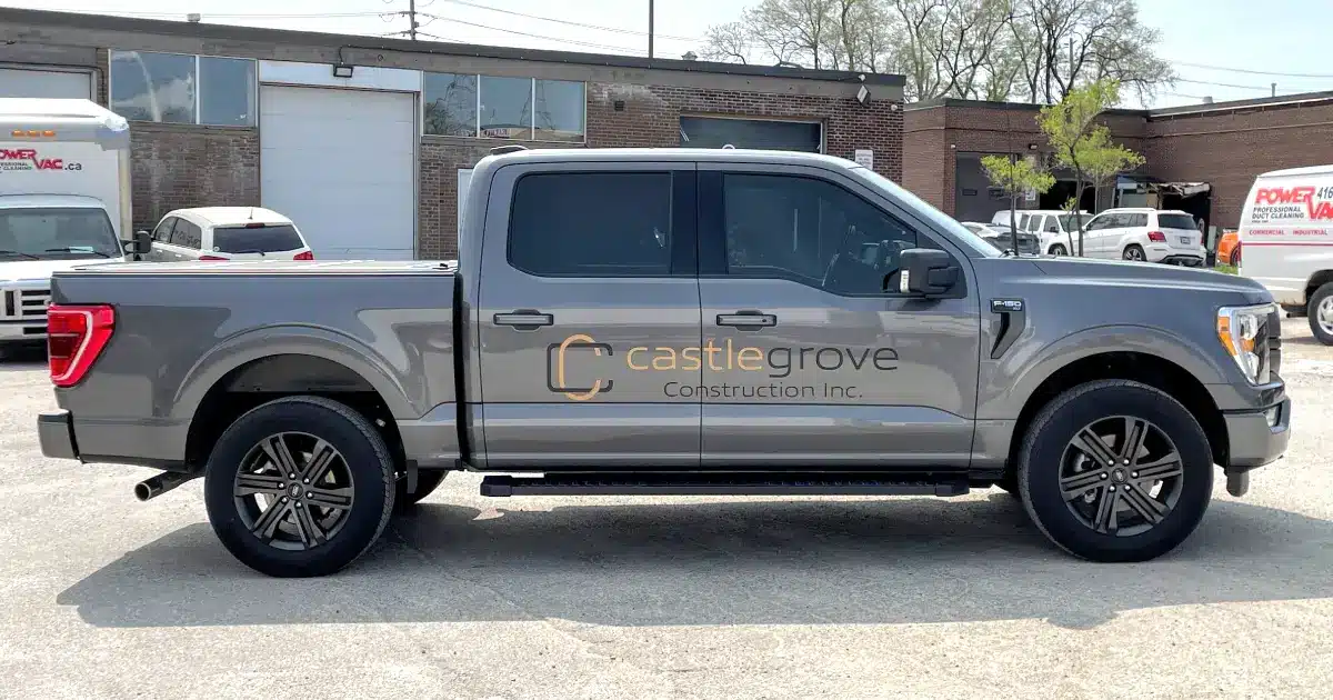 Castlegrove Construction Ford F-150 Commercial Decals - Vinyl Wrap Toronto - Side View