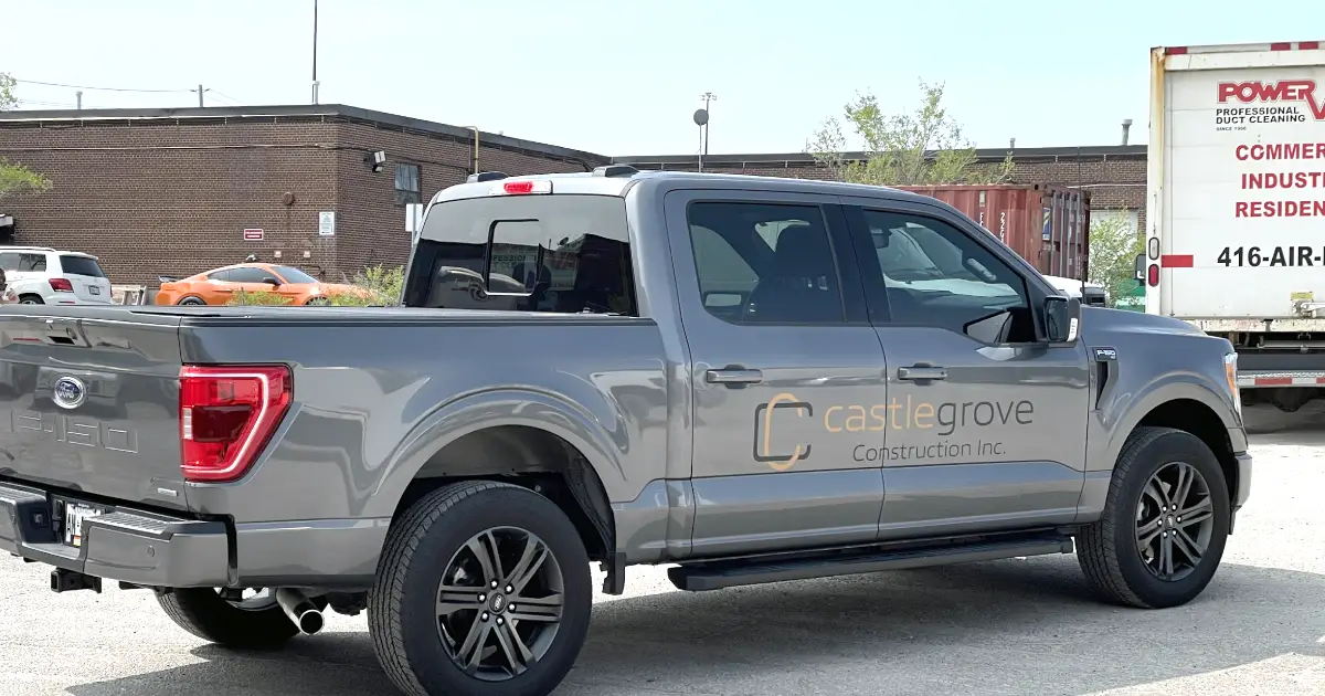 Castlegrove Ford F-150 promotional decals and lettering - Vinyl Wrap Toronto