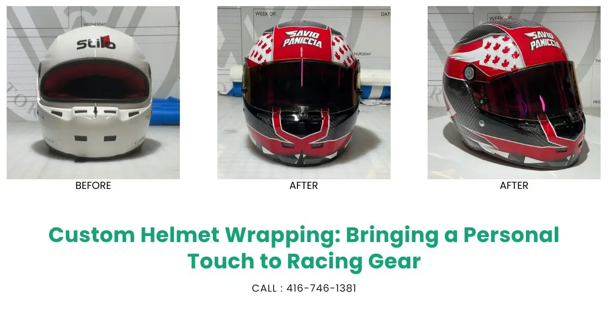 Custom Helmet Wraps Bringing a Personal Touch to Racing Gear