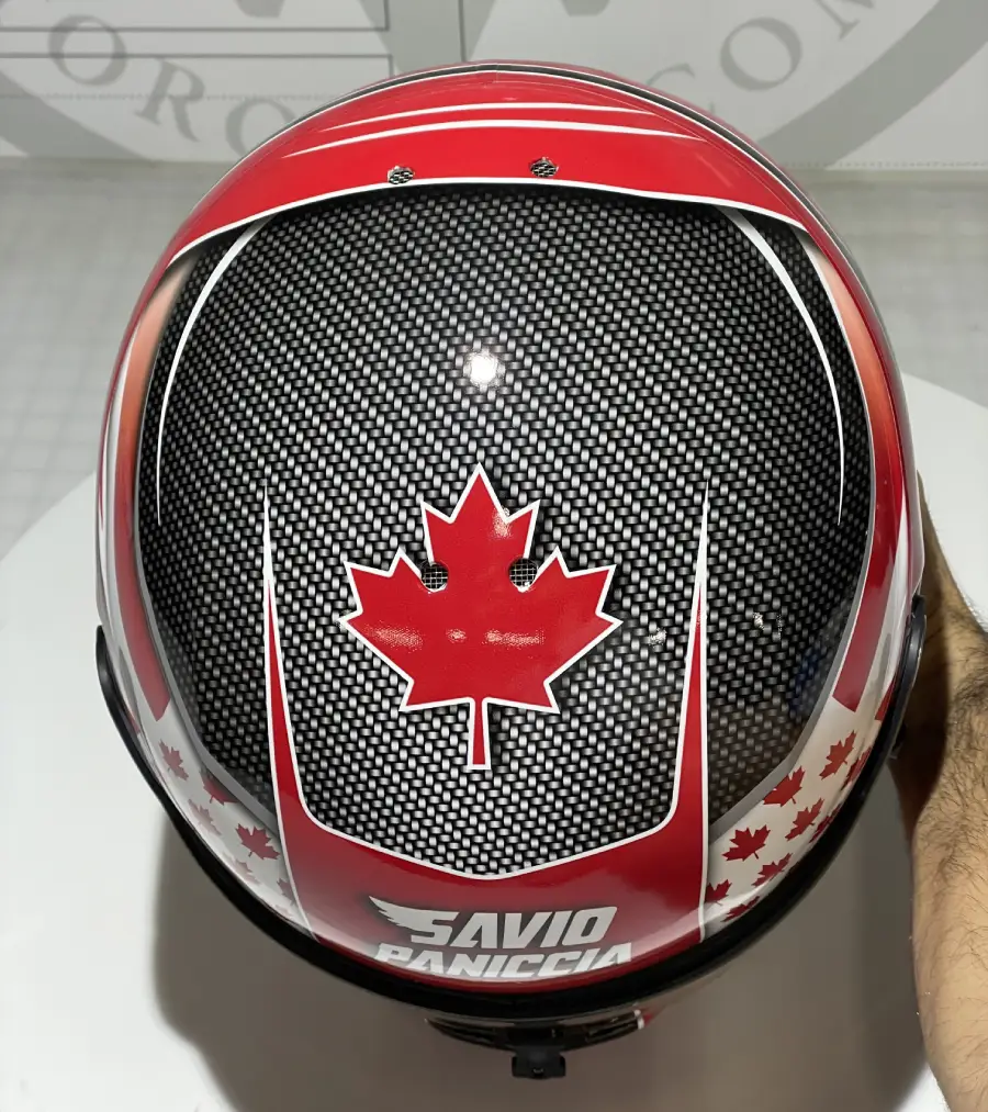 Custom Helmet Wraps in Mississauga - Vinyl Wrap Toronto - Top View
